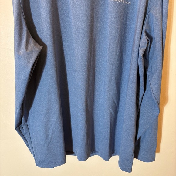Vineyard Vines Performance Mens XXL Long Sleeve Shirt Blue Whale Graphic Tee - Picture 3 of 8
